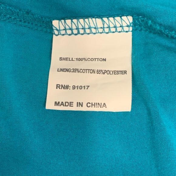 Teal Lace Skirt, Lined, 100% Cotton by Laffaire - Picture 4 of 7